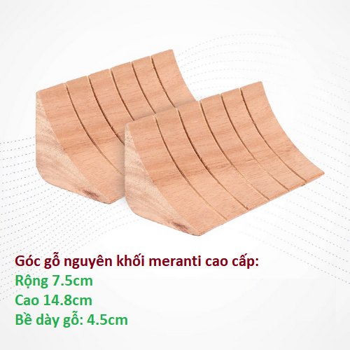 Góc gỗ meranti nguyên khối